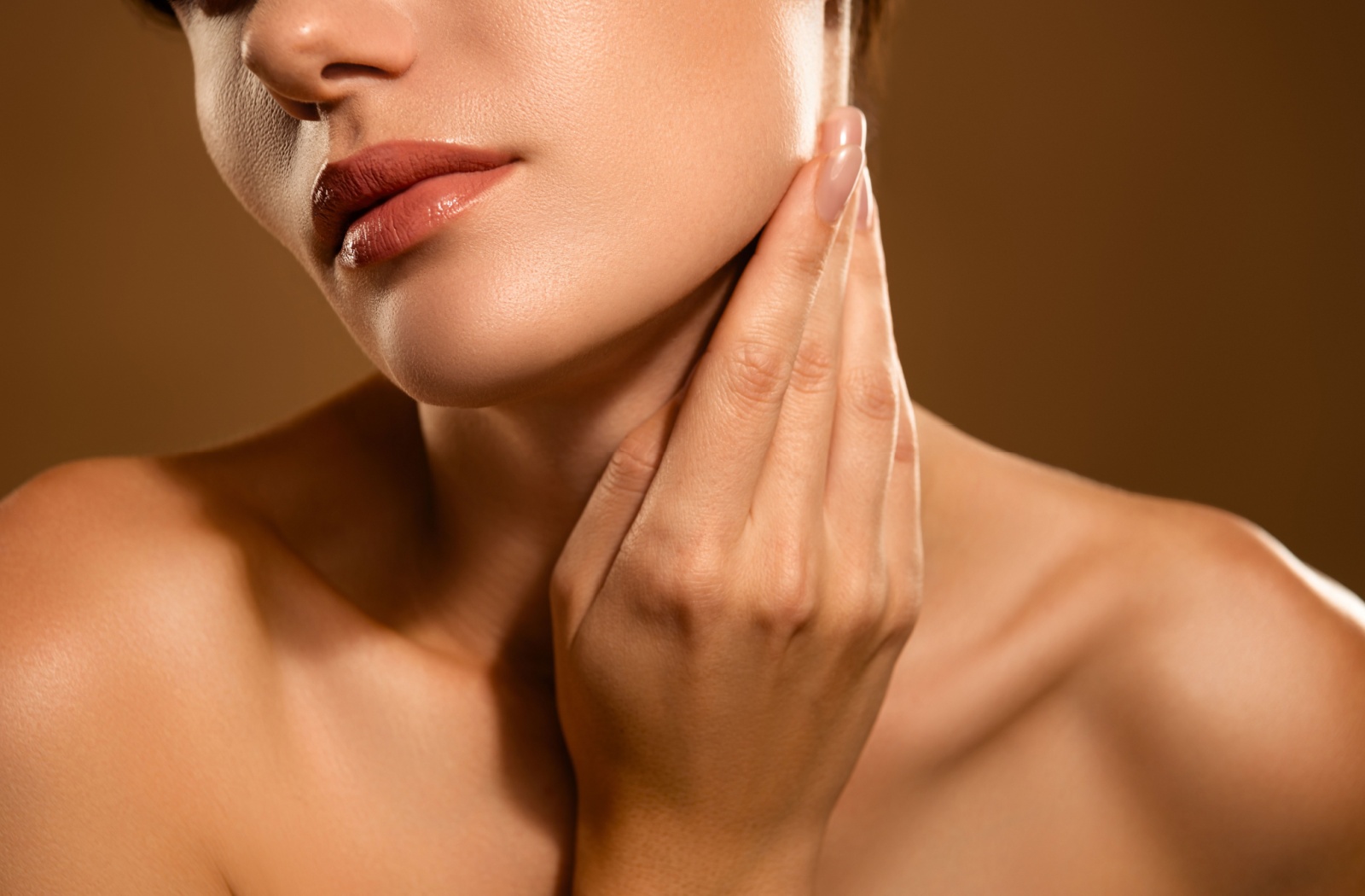 Close up of a jawline after receiving Masseter Botox
